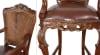 Western Chippendale Fur and Leather Bar Stool in Brown Leather & Vintage Estate by AFD Home - AFD-11126910 - Image 4 of 0