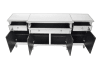 Park Avenue Credenza 4 Door Mirrored Sideboard in Silver and Gold Finish by AFD Home - AFD-11166313 - Image 3 of 0