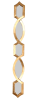 Diamond Stack Mirror in Golden Finish by AFD Home - AFD-11224659 - Image 3 of 0