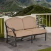Savannah Outdoor Loveseat in Powder Coat Finish by Bridgeton Moore - AFD-11232051 - Image 2 of 0