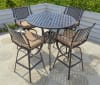 Savannah Outdoor Bar Stool in Brown Bronzed Powder Coat Finish by Bridgeton Moore - AFD-11232085 - Image 2 of 0
