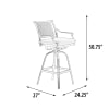 Savannah Outdoor Bar Stool in Brown Bronzed Powder Coat Finish by Bridgeton Moore - AFD-11232085 - Image 5 of 0