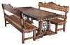 Belruse 3 Piece Bench Dining Room Set in Brown Finish by AFD Home - AFD-11240122 - Image 1 of 0