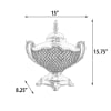 Crystal Tureen Centerpiece with Handles in Rose Gold Plated Finish by AFD Home - AFD-11244959 - Image 5 of 0