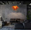 Amber Burst Chandelier in Amber and Chrome Finish by AFD Home - AFD-11251091 - Image 2 of 0