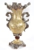 Crinkled Handled Vase in Antiqued Umber with Silver Finish by AFD Home - AFD-11256343 - Image 1 of 0