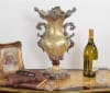 Crinkled Handled Vase in Antiqued Umber with Silver Finish by AFD Home - AFD-11256343 - Image 2 of 0