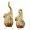 Radiant 2 Piece Elephants Sculptures with Trunks in Gold Finish by AFD Home - AFD-11257485 - Image 3 of 0