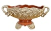 Valencia Center Piece with Handles in Amber Wood with Silver Finish by AFD Home - AFD-11257653 - Image 1 of 0