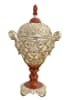 Valencia Stately Lidded Urn in Amber Wood with Silver Finish by AFD Home - AFD-11257661 - Image 1 of 0