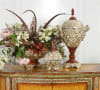 Valencia Stately Lidded Urn in Amber Wood with Silver Finish by AFD Home - AFD-11257661 - Image 2 of 0