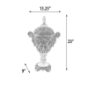 Valencia Stately Lidded Urn in Amber Wood with Silver Finish by AFD Home - AFD-11257661 - Image 5 of 0