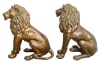 2 Piece Tall Burnished Sitting Lion in Antique Bronze Finish by AFD Home - AFD-11269718 - Image 3 of 0