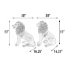 2 Piece Tall Burnished Sitting Lion in Antique Bronze Finish by AFD Home - AFD-11269718 - Image 5 of 0