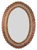 Peruvian Painted Glass Scalloped Mirror in Umber and Gold Finish by AFD Home - AFD-11273207 - Image 1 of 0