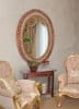 Peruvian Painted Glass Scalloped Mirror in Umber and Gold Finish by AFD Home - AFD-11273207 - Image 2 of 0