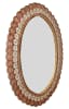 Peruvian Painted Glass Scalloped Mirror in Umber and Gold Finish by AFD Home - AFD-11273207 - Image 3 of 0