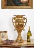 Medici Elegant Chalice Vase in Silver Leafing with Gold Finish by AFD Home - AFD-11273709 - Image 2 of 0