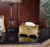 Medici Elegant Tissue Box in Antiqued Gold Finish by AFD Home - AFD-11273725 - Image 2 of 0