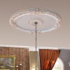French Blanco Oval Chandelier Ceiling Medallion in White and Gold Finish by AFD Home - AFD-11277814 - Image 2 of 0