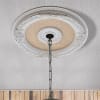 Petite Blanco Chandelier Ceiling Medallion in White and Beige Finish by AFD Home - AFD-11277822 - Image 2 of 0