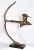 Indian Shooter Mounted on Black Base in Bronze Finish by AFD Home - AFD-11286315 - Image 3 of 0