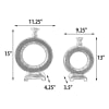 2 Piece Contemporary Circular Rhinestone Vase in Gold Finish by AFD Home - AFD-12001645 - Image 5 of 0