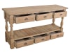 Farmhouse 6 Drawer Console Table in Solid Mahogany Wood by AFD Home - AFD-12005388 - Image 3 of 0