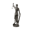 Lady Blind Justice Sculpture in Bronze Tone Finish by AFD Home - AFD-12005883 - Image 3 of 0