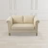 Kaitlyn Mango Wood Solid Parquet Loveseat in Linen Fabric by AFD Home - AFD-12007413 - Image 1 of 0