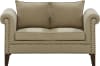Kaitlyn Mango Wood Solid Parquet Loveseat in Linen Fabric by AFD Home - AFD-12007413 - Image 2 of 0