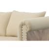 Kaitlyn Mango Wood Solid Parquet Loveseat in Linen Fabric by AFD Home - AFD-12007413 - Image 4 of 0