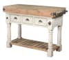 Farmhouse Work Console Table in White Chalk and Natural Finish by AFD Home - AFD-12007997 - Image 1 of 0