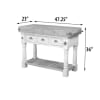 Farmhouse Work Console Table in White Chalk and Natural Finish by AFD Home - AFD-12007997 - Image 5 of 0