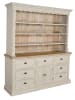 Farmhouse Cote de Azur Hutch in White Chalk and Natural Finish by AFD Home - AFD-12008048 - Image 1 of 0