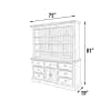 Farmhouse Cote de Azur Hutch in White Chalk and Natural Finish by AFD Home - AFD-12008048 - Image 5 of 0