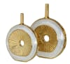 2 Piece Park Avenue Vases in Gold and Crystal Finish by AFD Home - AFD-12009180 - Image 2 of 0