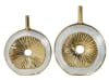 2 Piece Park Avenue Vases in Gold and Crystal Finish by AFD Home - AFD-12009180 - Image 3 of 0