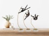 3 Piece Pole Vaulters on Glass Base in Black and Gold Finish by AFD Home - AFD-12009270 - Image 2 of 0