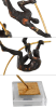 3 Piece Pole Vaulters on Glass Base in Black and Gold Finish by AFD Home - AFD-12009270 - Image 4 of 0