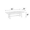 Mango Industrial Dining Table in Natural Wood Finish by AFD Home - AFD-12012707 - Image 5 of 0