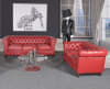 Classic Chesterfield 2 Piece Living Room Set in Red Fabric by AFD Home - AFD-12014090 - Image 1 of 0