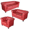 Classic Chesterfield 2 Piece Living Room Set in Red Fabric by AFD Home - AFD-12014090 - Image 4 of 0