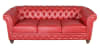 Classic Chesterfield Sofa in Red Fabric by AFD Home - AFD-12014091 - Image 1 of 0