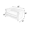 Classic Chesterfield Loveseat in Red Fabric by AFD Home - AFD-12014092 - Image 5 of 0