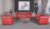 Classic Chesterfield Chair in Red Fabric by AFD Home - AFD-12014093 - Image 2 of 0