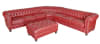 Classic Chesterfield Sectional with Ottoman in Red Fabric by AFD Home - AFD-12014115 - Image 2 of 0