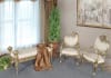 Platine Chapelle 3 Seater Bench in Champagne Golden Silver Finish by AFD Home - AFD-12014228 - Image 2 of 0