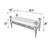 Platine Chapelle 3 Seater Bench in Champagne Golden Silver Finish by AFD Home - AFD-12014228 - Image 5 of 0