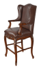 The Deluxe Leather Swivel Bar Stool in Multistep Vintage Estate Finish by AFD Home - AFD-12014256 - Image 1 of 0